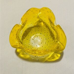 Vintage glass blown ashtray